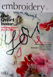 Embroidery magazine cover