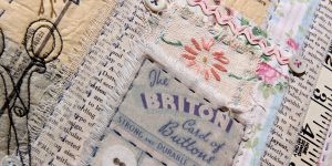 Stitched textile by Ali Ferguson