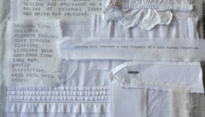 Textile collage work in progress
