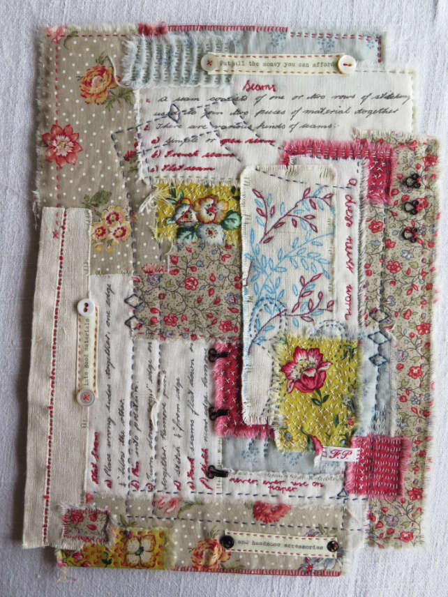 Vintage Fabric Scraps Lot-Slow Stitching Floral Cutter Fabric Lot-Quilt Fabric Remnants Bundle